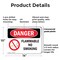 Signmission Flammable No Smoking Danger Sign, Plastic, 14in W x 10in L, 2PK OS-2PACK-DS-P-1014-L-1824 - alternate 3